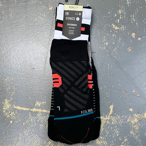 Stance 3 Pack Feel 360 Infiknit Crew Height Socks Duration Medium - Picture 2 of 5